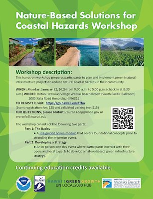 This is the flyer for the Nature Based Solutions Workshop